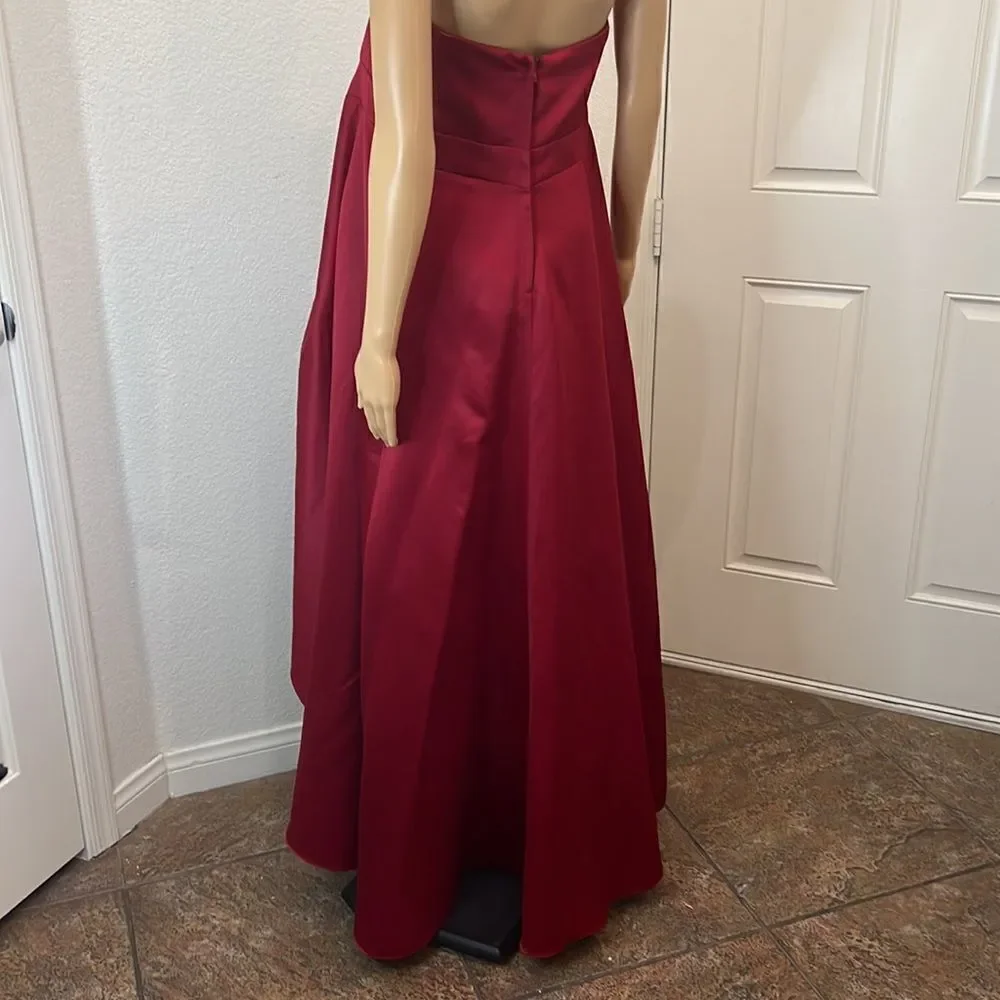 Red Wedding Dress David’s Bridal Dress Sz 20 Beaded 💯 Polyester Mother Of Bride
